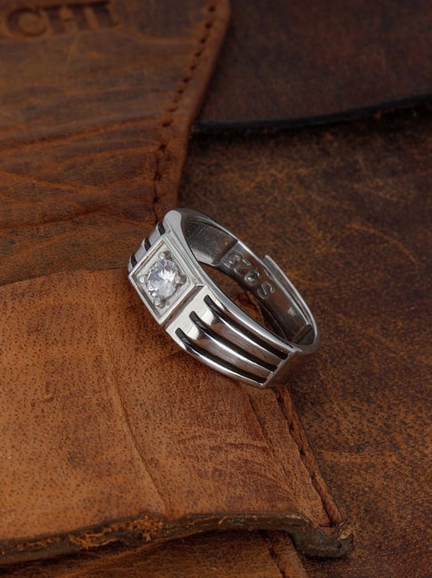 Men's Silver Ring Design | Round Shape With Liberty Eagle Ring |