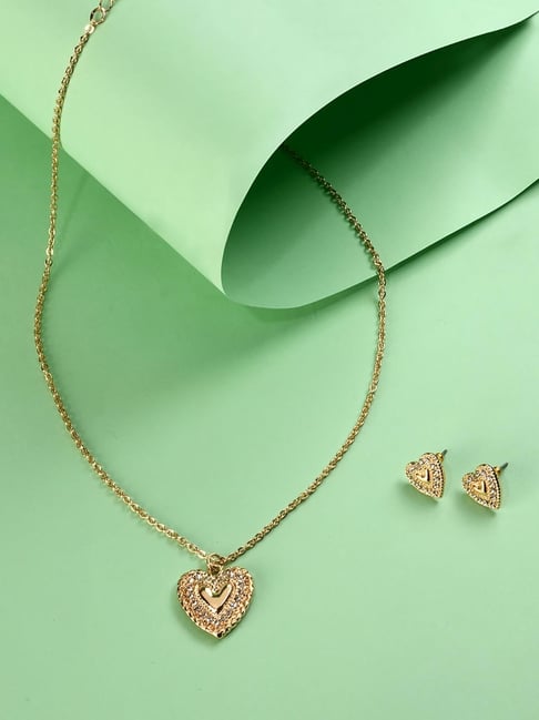 Romantic Filigree Heart Bridal Jewelry Set