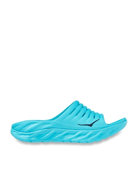 Hoka Men s ORA Recovery Aqua Blue Slides