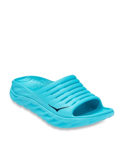 Hoka Men s ORA Recovery Aqua Blue Slides