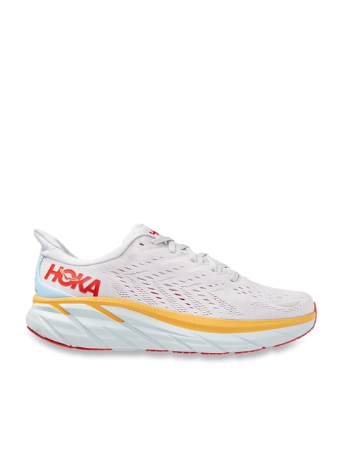 Buy Hoka Men's Clifton Cloud White Running Shoes for Men at Best