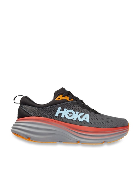 Hoka Men's Bondi 8 Grey Running Shoes
