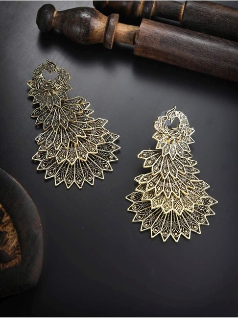 Flipkart.com - Buy OMAYA Omaya Golden CIRCLE Dangler Earrings Fancy Party  Wear Earrings Alloy Drops & Danglers Online at Best Prices in India