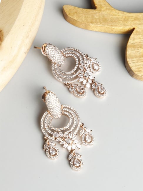 Buy quality Lavish Rose Gold Drop Earrings In 18kt in Pune