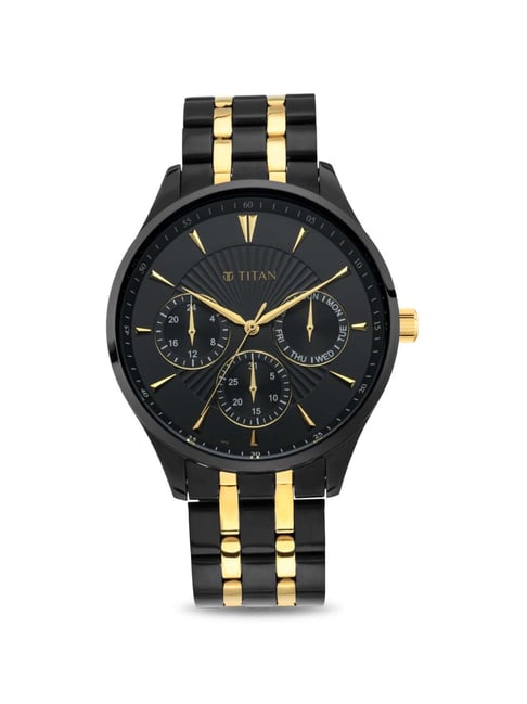 Titan watches with black clearance metal chain