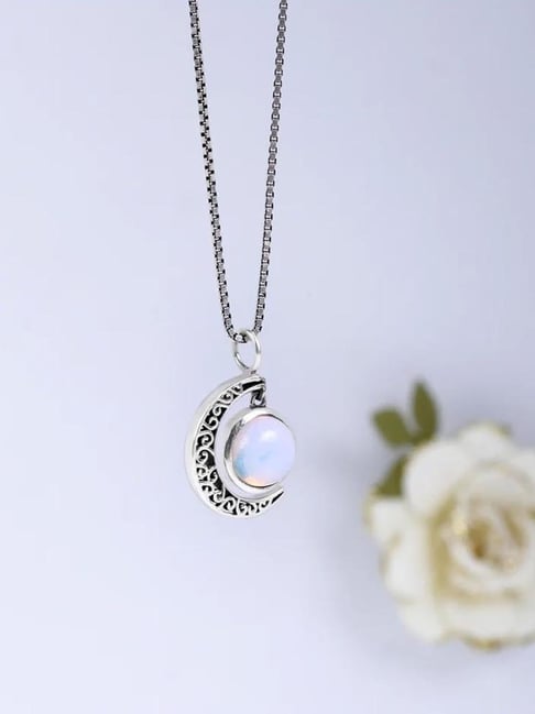 Avni by GIVA 92.5 Sterling Silver Pendant with Chain for Women-picture-41