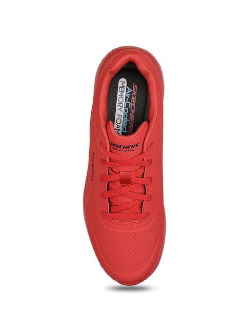 Skechers Men's ULTRA FLEX Red Casual Lace Up Shoe