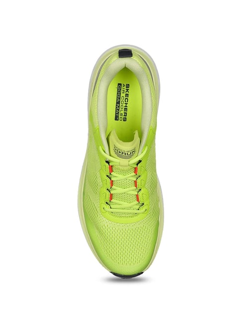 Buy Skechers Mens MAX CUSHIONING DELTA Lime Sports Lace Up Shoe