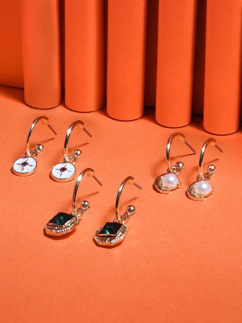 2.80cts Multi Color Sapphire 14K Gold Rainbow Hoop Earrings – Wish Fine  Jewelry