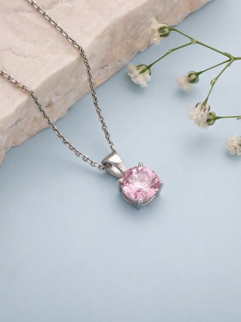 GIVA 92.5 Sterling Silver Pendant with Chain for Women