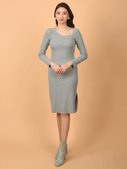 grey cotton bodycon dress Thats So Fetch | Mace Bodycon Maxi Dress | Grey