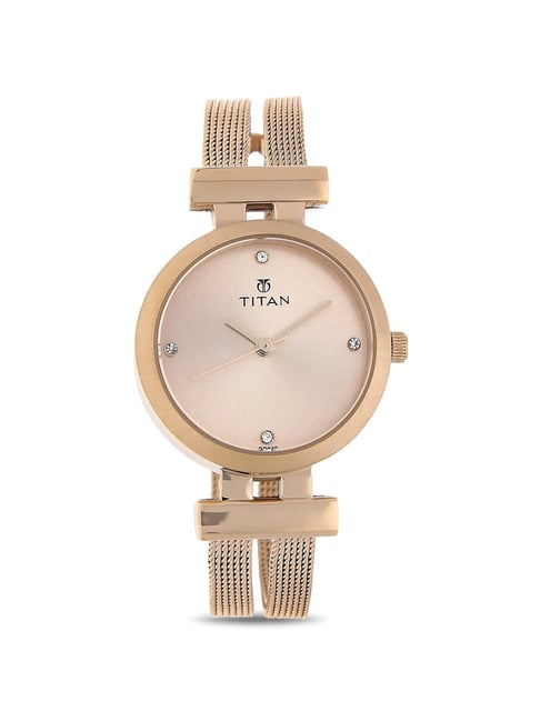 Titan rose hot sale gold watches