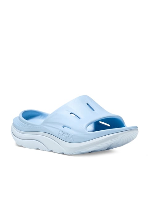 Hoka Men s U ORA RECOVERY SLIDE 3 Airy Blue Slides