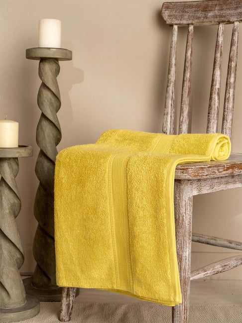 DDecor Yellow 650 GSM Bamboo Ecofriendly Bath Towel
