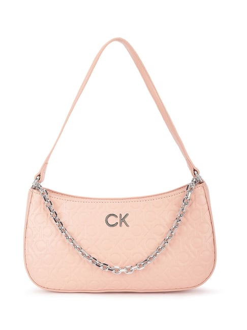 Buy Calvin Klein Cafe Au Lait Logo Medium Hobo Bag for Women