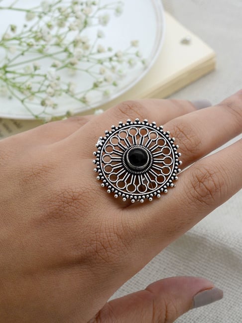 Buy Oxidized Beam Matsya Ring, Oxidised Rings - Shop From The Latest  Collection Of Indian Rings and