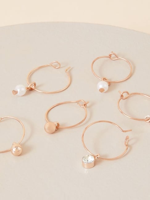 Forever 21 Women's Twisted Hoop Earring Set in Gold | CoolSprings Galleria