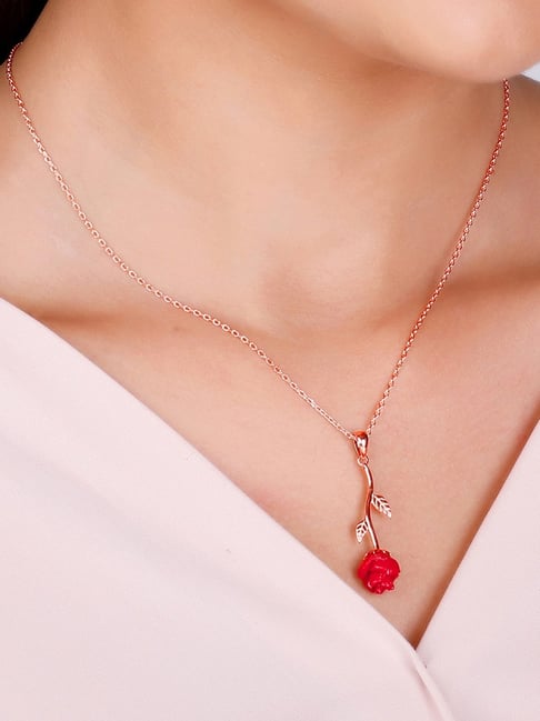 Buy Rose Quartz Pendant Necklace Online - Accessorize India