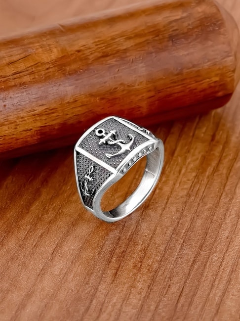 Buy Sterling Silver Men's Stone Set Cz Ring Gift Boxed Mens Ring Mens  Silver Ring 10.4 Grams Online in India - Etsy