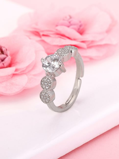 Elegant X and Zeroes Minimal Diamond Stackable Ring for Under 15K - Candere  by Kalyan Jewellers
