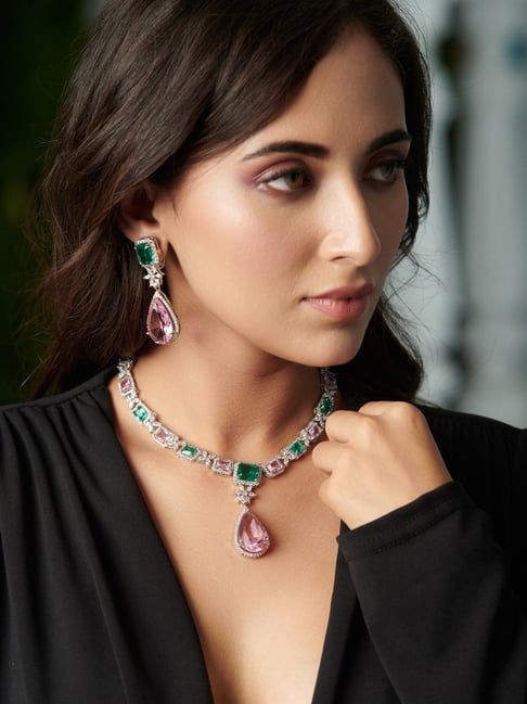 Buy Curio Cottage Shades Of Pastel Diamante Pink Green Sets