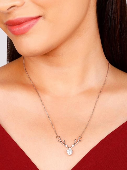 ●TATIANA● Silver 925 Deer Heart String Necklace NZ2107 500 MUSINSA | TATIANA (Silver 925) Deer Heart String Necklace NZ2107