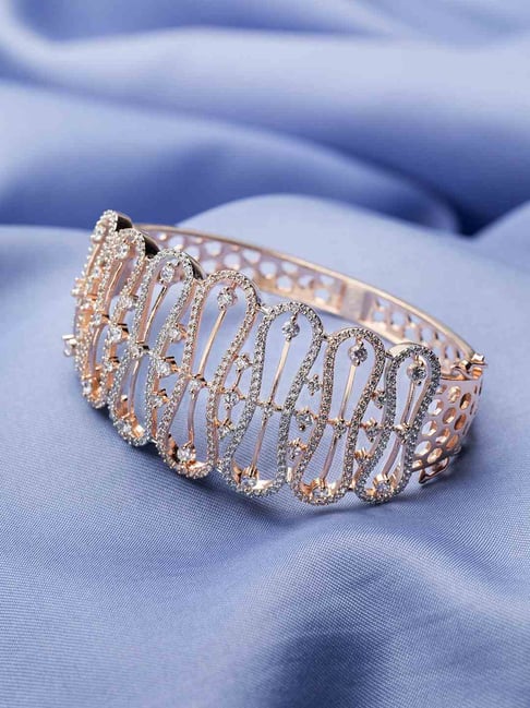 Buy AG'S Kinjal Broad Golden American Diamond Bracelet online