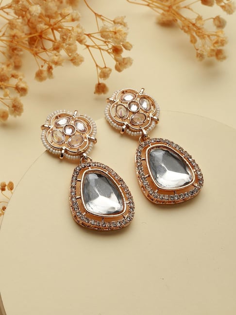 Buy Priyaasi Rose Gold Necklace & Earring Set Online At Best Price @ Tata  CLiQ