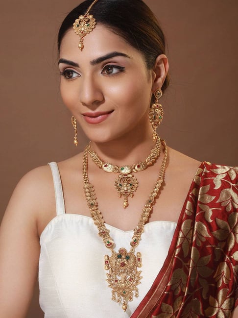 Buy Online Gorgeous White Pearl Designer Wedding Earrings from India -  VedIndia.com