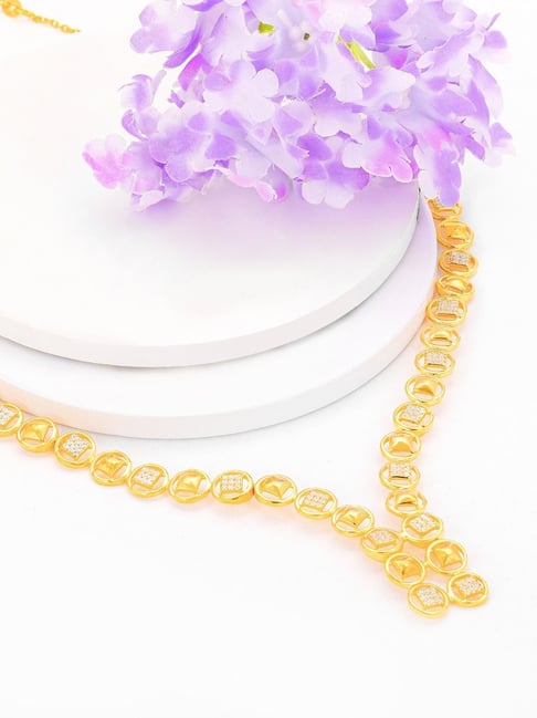 GIVA 92.5 Sterling Silver Anushka Sharma Yellow Gold Rhythm Of The Night Opera Necklace Women