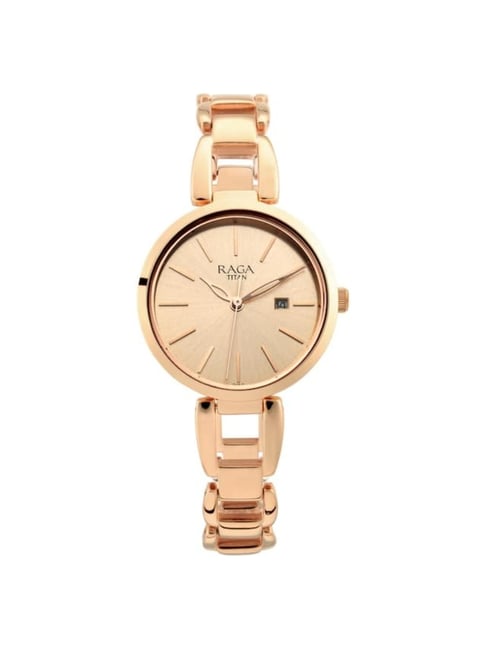 Titan ladies watches online rose gold