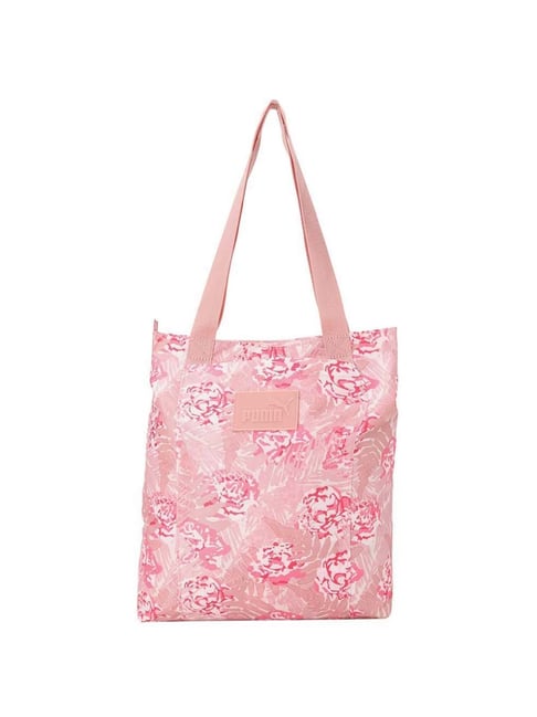 Puma Tote Bag Core Pop Shopper Puma Core Pop Chalk Pink Printed Small  Shopper Bag