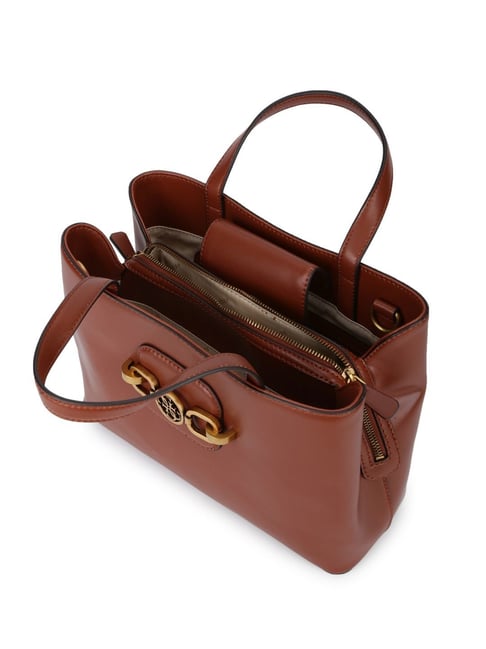 Buy Guess Brown Hensely Girlfriend Medium Satchel Online At Best