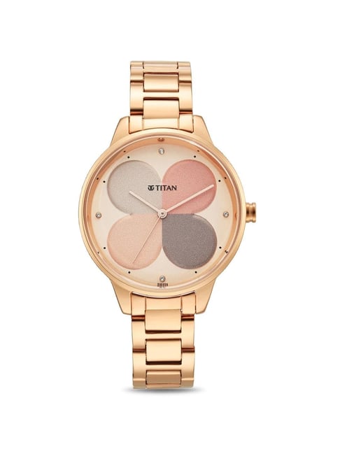 Titan rose gold on sale watch