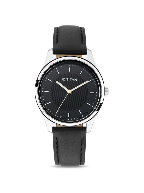 Black metal watches for ladies online titan