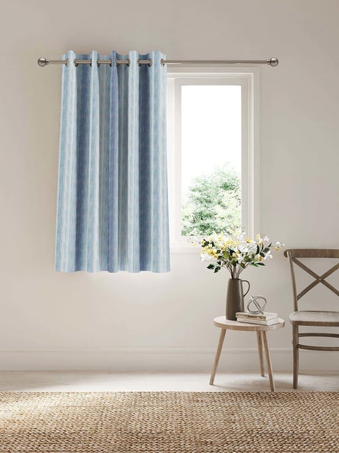 Ddecor Live Beautiful Blue Polyester 5Ft Window Room Darkening Curtain-picture-45