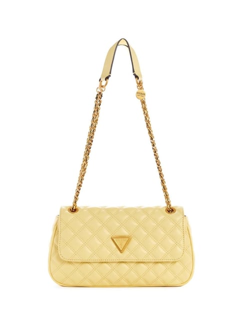 Guess Yellow GIULLY Medium Convertible Shoulder Bag