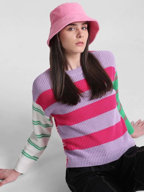 Only Multicolor Color-block Pullover-picture-17