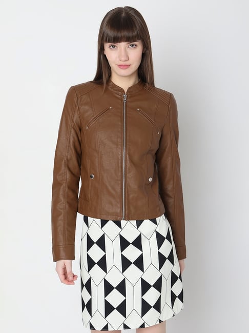 Buy Vero Moda Women Rose Solid Biker Jacket - Jackets for Women 6795798 |  Myntra