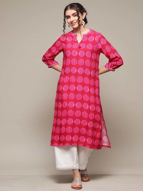 Collar Neck Kurti With Flared Cuffs | Buy Online At IREA Life