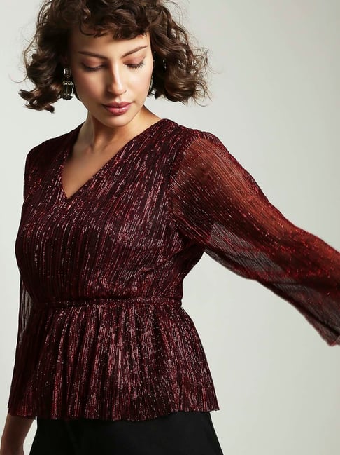 Vero Moda Maroon Regular Fit Top-picture-37