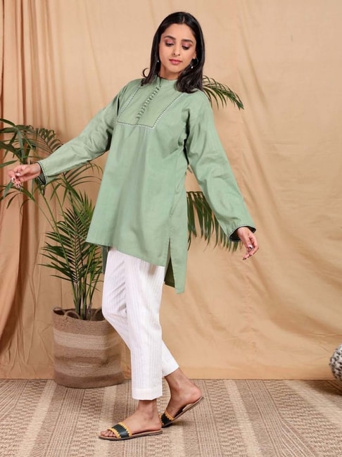 Buy Rajnandini Women's Beige Khadi Cotton Jaipuri Printed Kurti Online at  Best Prices in India - JioMart.