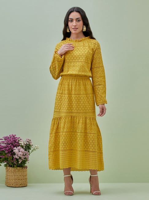 cos dress beige Tiered Backless Maxi Dress Butter Yellow | Smocked Bodice Sundress | Summer  Wedding Guest & Vacation Outfit | Lightweight Crinkle Cotton