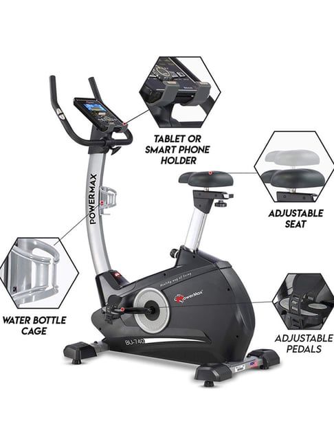 PowerMax Fitness BU 740 Upright Bike Black