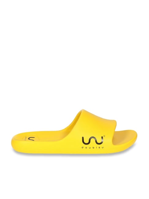 Buy Doubleu Men s Yellow Slides for Men at Best Price Tata CLiQ