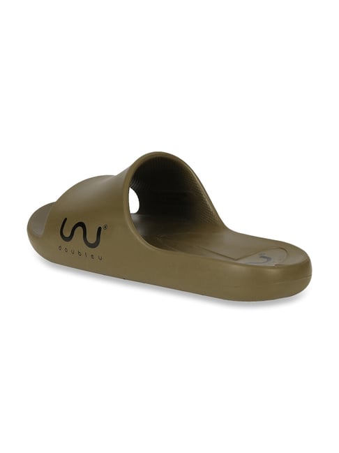 Buy Doubleu Men s Olive Green Slides for Men at Best Price Tata CLiQ