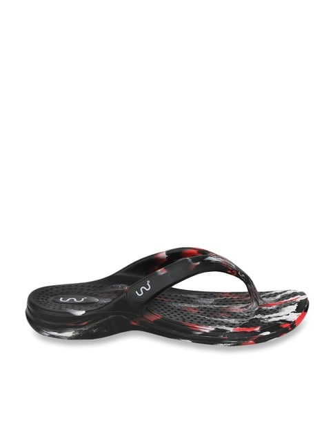 Buy Doubleu Women s Black and Red Flip Flops for Women at Best