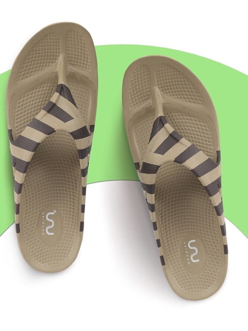 Khaki green flip discount flops