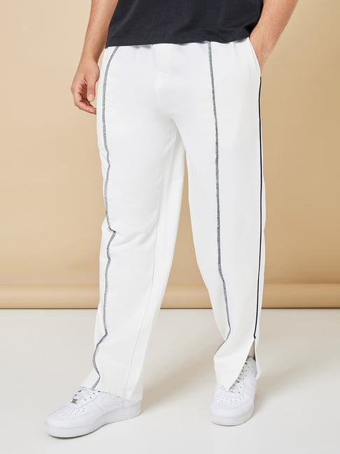 Buy Cream Track Pants for Men by Styli Online