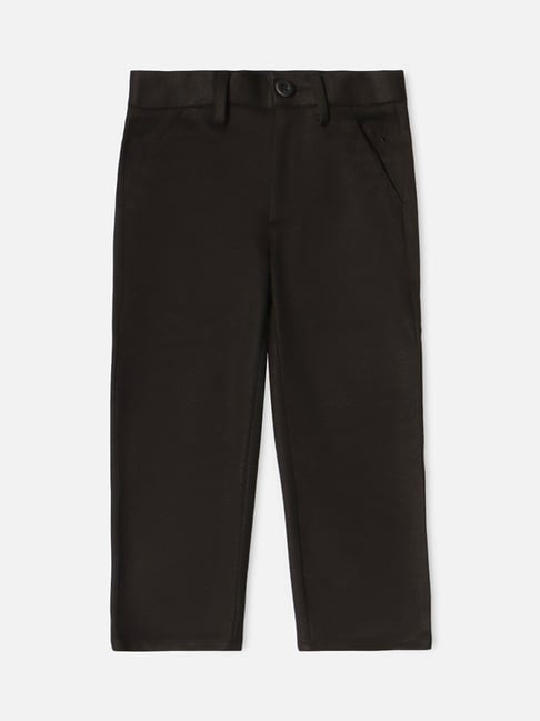 Allen Solly Junior Black Solid Trousers-picture-16